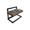 Picture of Wooden Raised Dog Bowl Stand 2 x 800ml